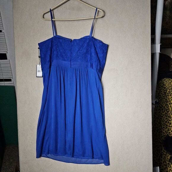 NWT Adrianna Papell Royal Blue Dress Plus Size 20 Special Occasion Wedding Guest - Picture 12 of 14